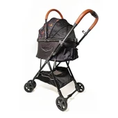 Zampa Bottas Kedi Köpek Taşıma Arabası Siyah 48x80x99 Cm thumbnail 3