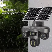 EsVision 5604 8MP 4 Kameralı 4G Çift Solar Panel 16X Zoom Dual Batarya HiEasy AOV (Sürekli Kayıt) Gece Görüş Çift Yönlü Ses thumbnail 4