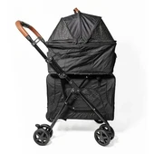 Zampa Tsunoda Kedi Köpek Taşıma Arabası Siyah 50x83x102 Cm thumbnail 2