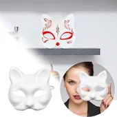 Boyanabilir Kedi Model Maske – Kendi Tasarımını Oluştur thumbnail 2