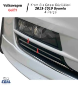 Vw Golf 7 Krom Sis Çıtası Düzlükleri 4 Parça 2013-2019 Uyumlu Paslanmaz Çelik thumbnail 3