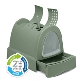 Imac Zuma 2nd Lıfe Torbalı Kapalı Kedi Tuvaleti Yeşil 56x40x42,5 Cm thumbnail 1
