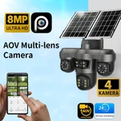 EsVision 5604 8MP 4 Kameralı 4G Çift Solar Panel 16X Zoom Dual Batarya HiEasy AOV (Sürekli Kayıt) Gece Görüş Çift Yönlü Ses thumbnail 7