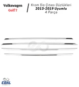 Vw Golf 7 Krom Sis Çıtası Düzlükleri 4 Parça 2013-2019 Uyumlu Paslanmaz Çelik thumbnail 5