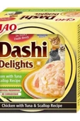 Inaba Ciao Dashi Deligths Tavuk Ton Balığı Deniz Taraklı Kedi Çorbası 70 Gr thumbnail 2
