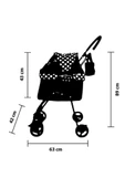 Zampa Perez Kedi Köpek Arabası Pembe 42x63x89 Cm thumbnail 2