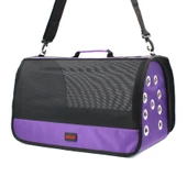 Lepus Mesh Bag Kedi Köpek Taşıma Çantası Lila 28X45X28 Cm thumbnail 1