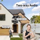 EsVision 5604 8MP 4 Kameralı 4G Çift Solar Panel 16X Zoom Dual Batarya HiEasy AOV (Sürekli Kayıt) Gece Görüş Çift Yönlü Ses thumbnail 3