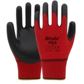 Beybi PN3 Nitril Kırmızı İş Eldiveni No:9 thumbnail 3