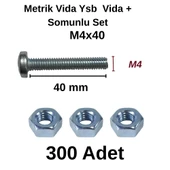 TUĞRA HIRDAVAT M4x40mm Metrik Vida Ysb - Somunlu 300'lü Takım thumbnail 3