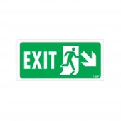 Exit Sağ Aşağı Uyarı Levhası 17,5x25 KOD:957 thumbnail 3
