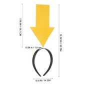 Kişiselleştirilebilir Ok Taç - Üzerine Yazı Yazılabilen Parti Tacı Sarı Renk thumbnail 4