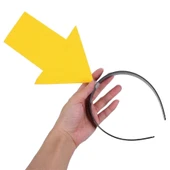 Kişiselleştirilebilir Ok Taç - Üzerine Yazı Yazılabilen Parti Tacı Sarı Renk thumbnail 3