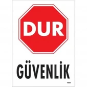 Dur Güvenlik Siyah Kırmızı Uyarı Levhası 25x35 KOD:1600 thumbnail 2