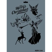 Rich New Seri N-216 Stencil 35x25 cm thumbnail 1