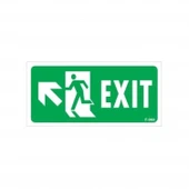 Exit Sol Yukarıı Uyarı Levhası 17,5x25 KOD:960 thumbnail 2