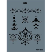 Rich New Seri N-103 Stencil 35x25 cm thumbnail 1
