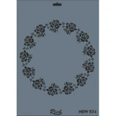 Rich New Seri N-574 Stencil 35x25 cm thumbnail 1