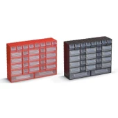 Portbag PH02 Hobby Çekmece Seti Kırmızı thumbnail 2