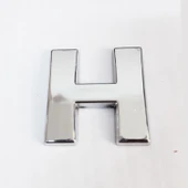 Cemax H Harfi  3,75 cm Krom Yapışkanlı thumbnail 2