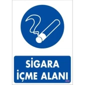 Sigara İçme Alanı Uyarı Levhassı 25x35 KOD: 450 thumbnail 3