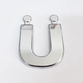 Cemax Ü Harfi  3,75 cm Krom Yapışkanlı thumbnail 1