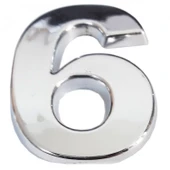 Cemax Krom Yapışkanlı 6 Rakamı 5 cm thumbnail 1