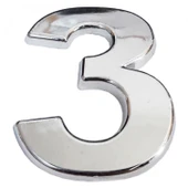 Cemax Krom Yapışkanlı 3 Rakamı 5 cm thumbnail 1