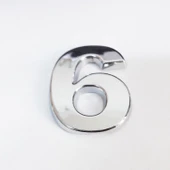 Cemax 6 Rakamı 3,75 cm Krom Yapışkanlı thumbnail 3