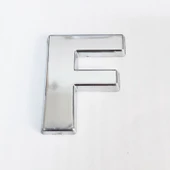 Cemax F Harfi  3,75 cm Krom Yapışkanlı thumbnail 2