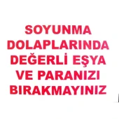 Soyunma Dolabı Uyarı Levhası 25x35 KOD: 440 thumbnail 1