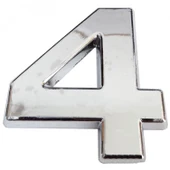 Cemax Krom Yapışkanlı 4 Rakamı 5 cm thumbnail 1