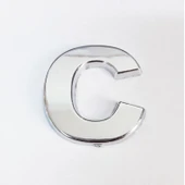 Cemax C Harfi  3,75 cm Krom Yapışkanlı thumbnail 4