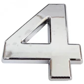 Cemax Krom Yapışkanlı 4 Rakamı 5 cm thumbnail 2