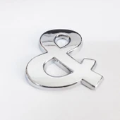 Cemax & İşareti 3,75 cm Krom Yapışkanlı thumbnail 2