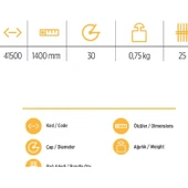 YKS 41500 Tırmık Sapı 140 cm thumbnail 2
