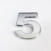 Cemax 5 Rakamı 3,75 cm Krom Yapışkanlı thumbnail 3