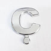 Cemax Ç Harfi  3,75 cm Krom Yapışkanlı thumbnail 2