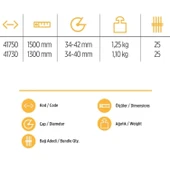 YKS 41750 Eğik Kürek Sapı 1,5 Metre thumbnail 5