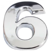 Cemax Krom Yapışkanlı 6 Rakamı 5 cm thumbnail 3