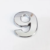 Cemax 9 Rakamı 3,75 cm Krom Yapışkanlı thumbnail 3