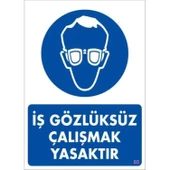 İş Koruyucu Takınız Uyarı Levhası 25x35 KOD:3 thumbnail 1