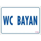 WC Uyarı Levhası 17,5x25 KOD:1784 thumbnail 2