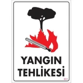 Yangın Tehlikesi Uyarı Levhası 25x35 KOD:851 thumbnail 2