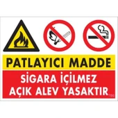 Patlayıcı Madde Uyarı Levhası 25x35 KOD:786 thumbnail 1