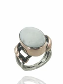 Doğal Sedef Taşlı Özel Üretim 925 Gümüş Yüzük thumbnail 2