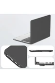 HarmonyAura Macbook Air 15 2024 Macbook Deri Kapak - Siyah thumbnail 3