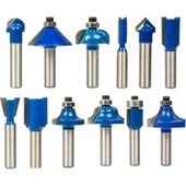 Topshop 03039 8 mm 12 Parça Ahşap Freze Uç Seti thumbnail 16