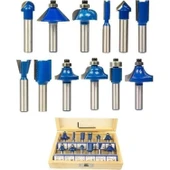 Topshop 03039 8 mm 12 Parça Ahşap Freze Uç Seti thumbnail 8