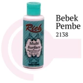 Rich Multi Surface 2138 Bebek Pembe Akrilik Boya 120 cc thumbnail 3